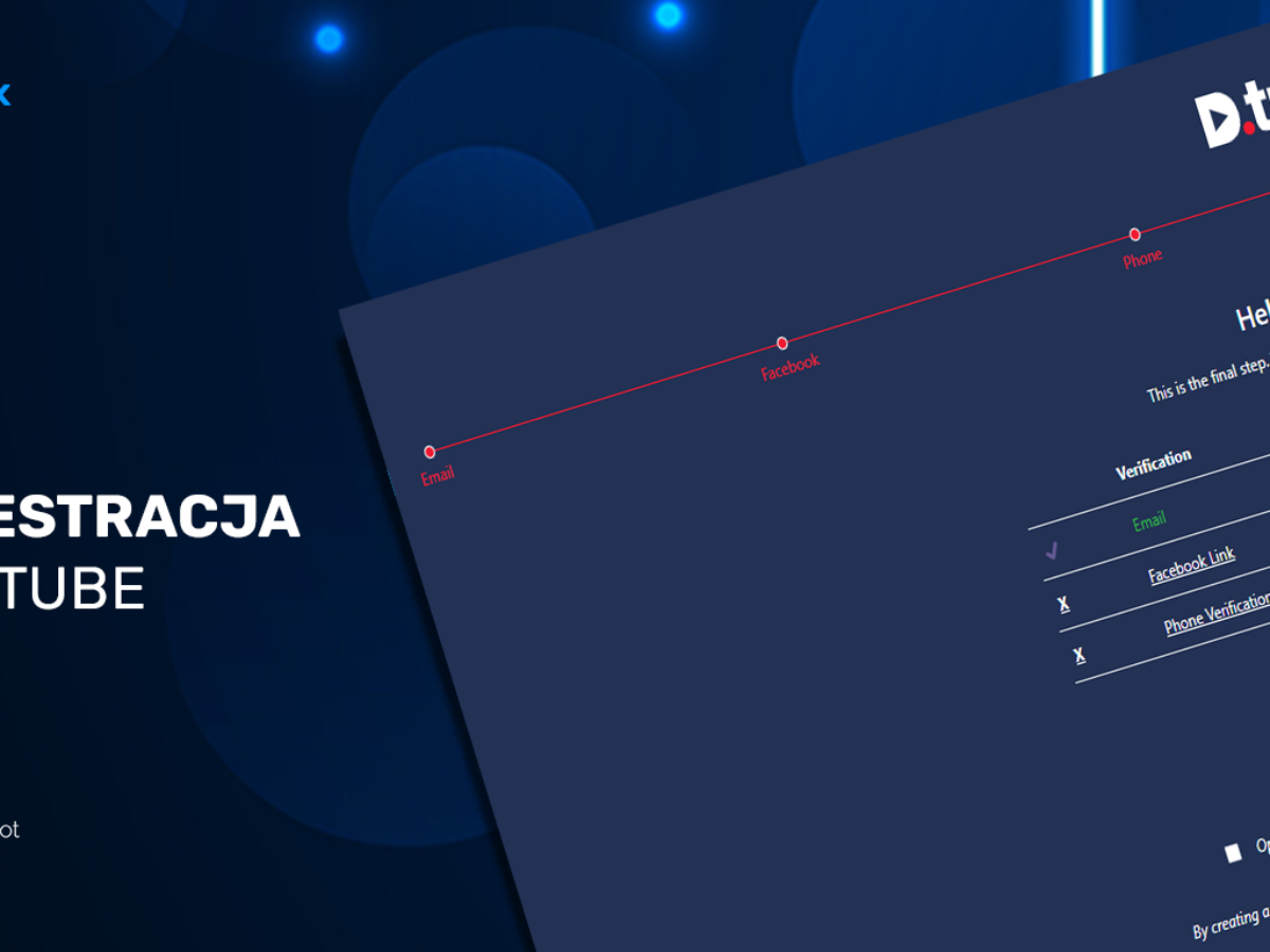 Jak założyć konto na DTube?